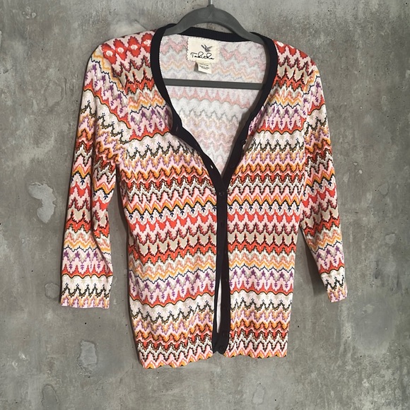 EUC colorful button up cardigan by Tabitha - Picture 1 of 5